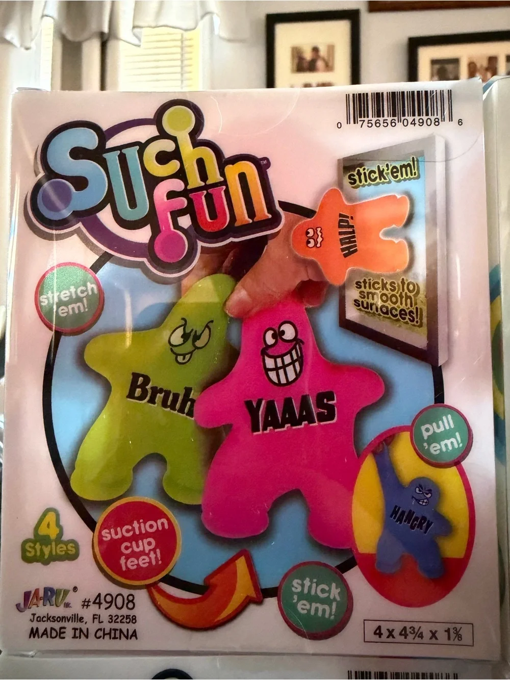 Jaru Such Fun Suction Dude Hangry Squeezy Sensory Stress Reliever Toy squishy